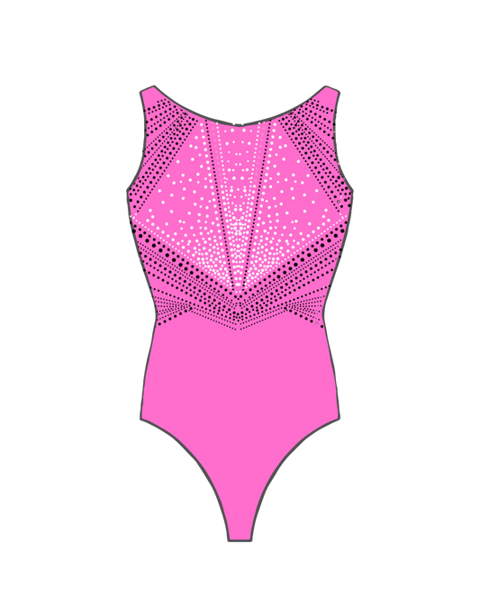 **NEW DESIGN*** Short Sleeved Leotard (Pink)