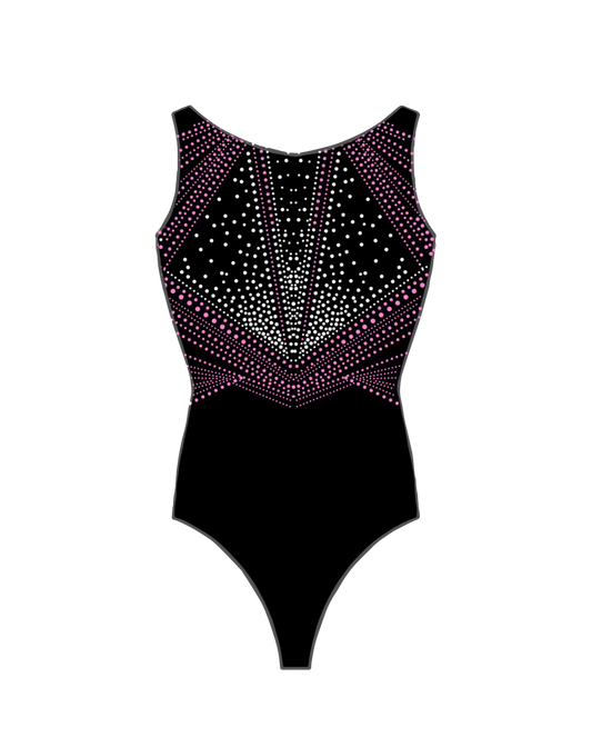 **NEW DESIGN*** Short Sleeved Leotard (Black)